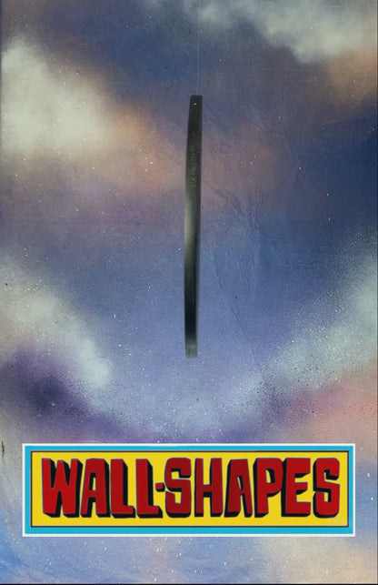 'Smiley' Spray painted wall art.