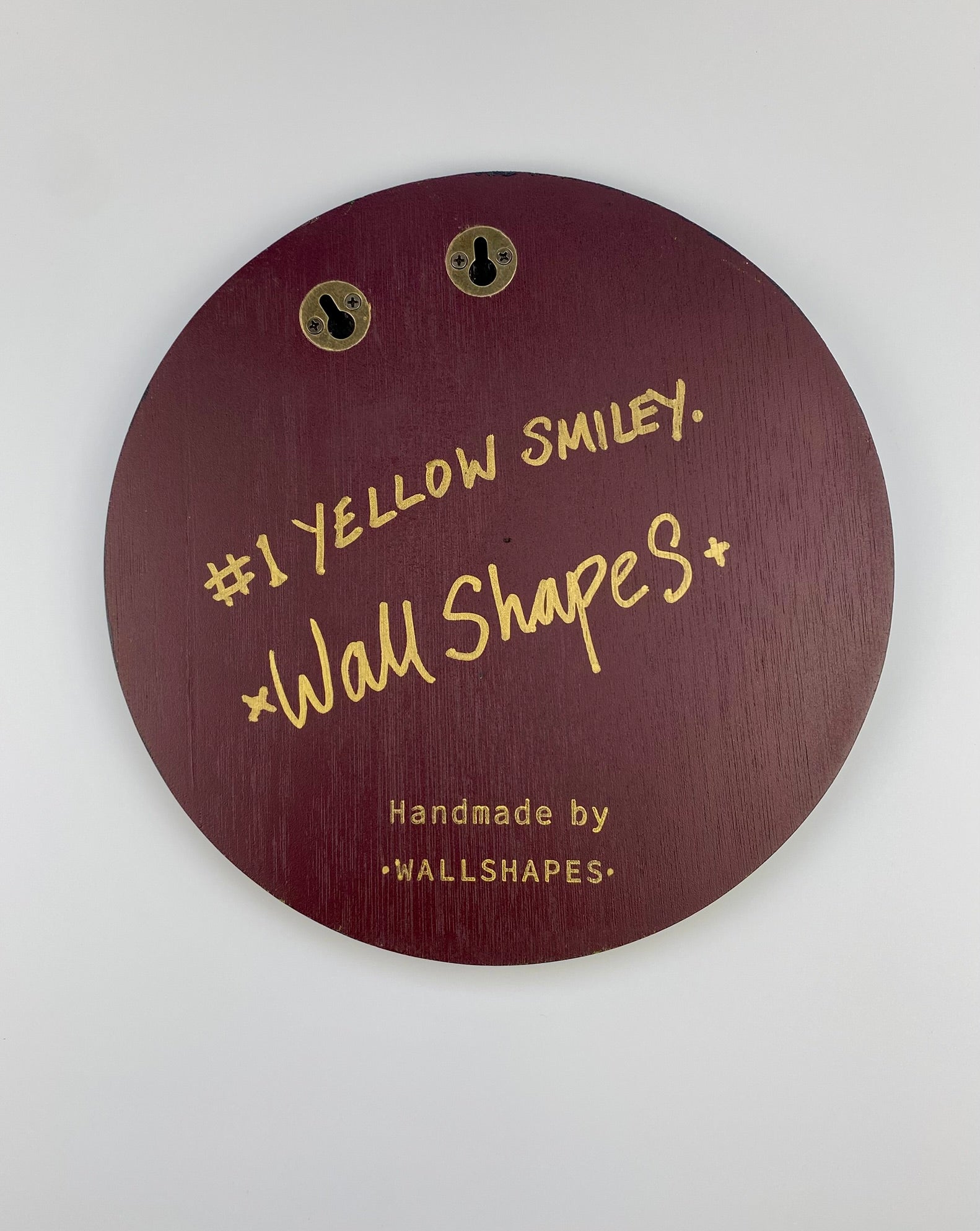 Reverse of thefirst Yellow Smiley paintings, by WallShapes.
