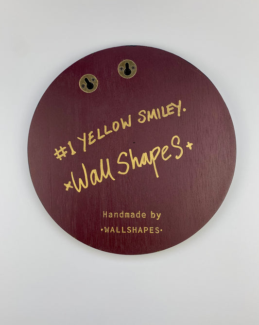 Reverse of thefirst Yellow Smiley paintings, by WallShapes.