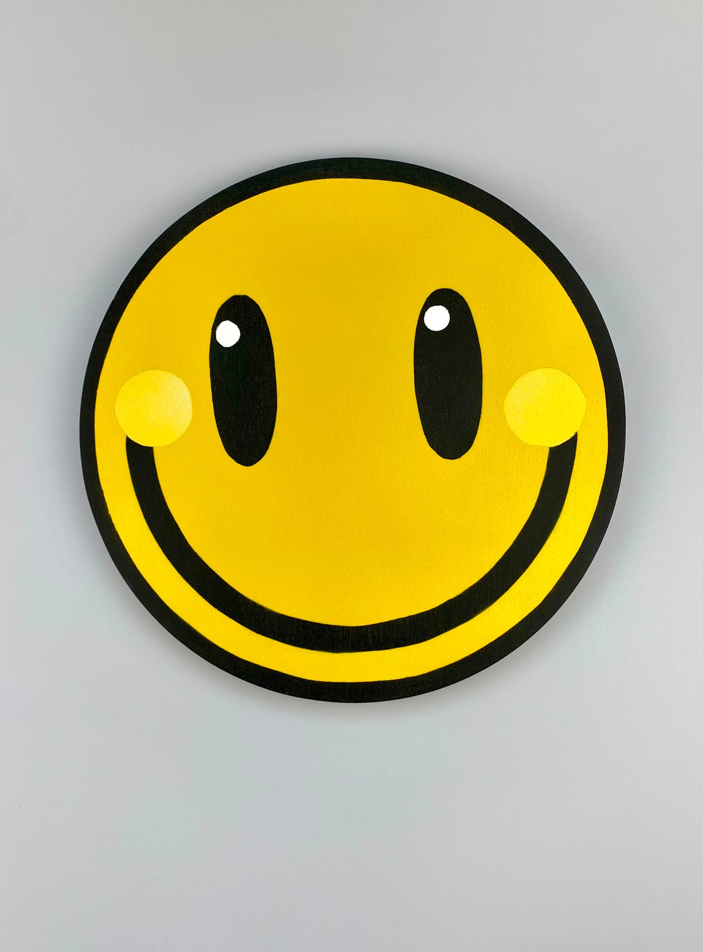 YellowSmiley #1. spray painted by Wallshapes. 